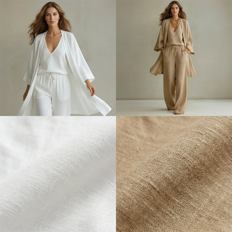 🧥Ensemble élégant pantalon à jambes larges, haut intérieur et cardigan (3 pièces) 👚👖