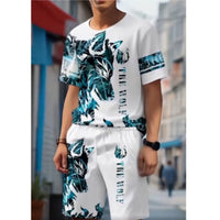 🌿Ensemble T-Shirt & Short Homme ✅ Imprimé Graphique & Coupe Confort | Léger et Tendance 👕🔥