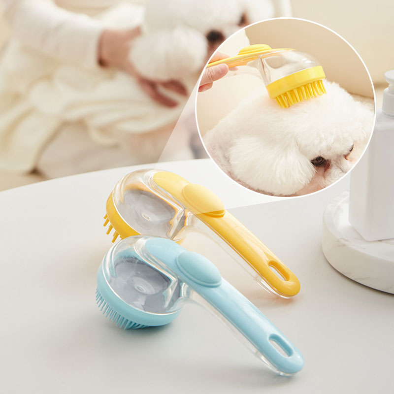 Brosse de bain pour animaux de compagnie avec un long manche et distributeur de shampoing – 50 % de réduction
