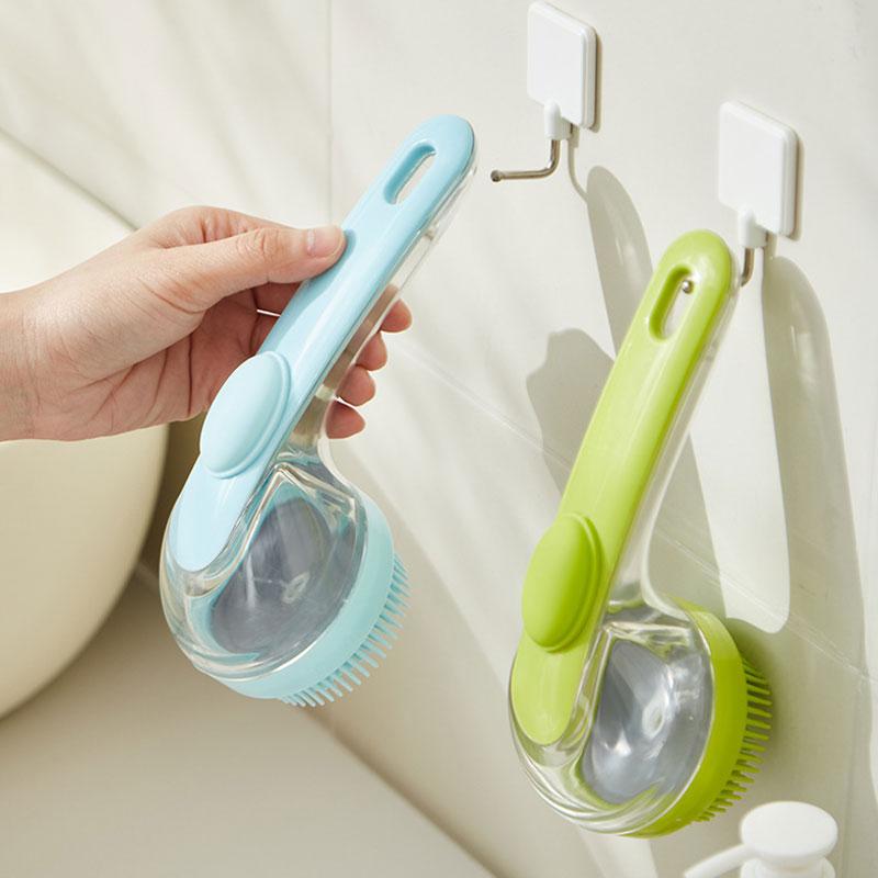 Brosse de bain pour animaux de compagnie avec un long manche et distributeur de shampoing – 50 % de réduction