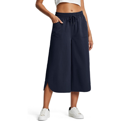 🌼 50 % DE RÉDUCTION EN CE MOMENT ! 🌼 Short en tissu uni à la coupe ample pour femme