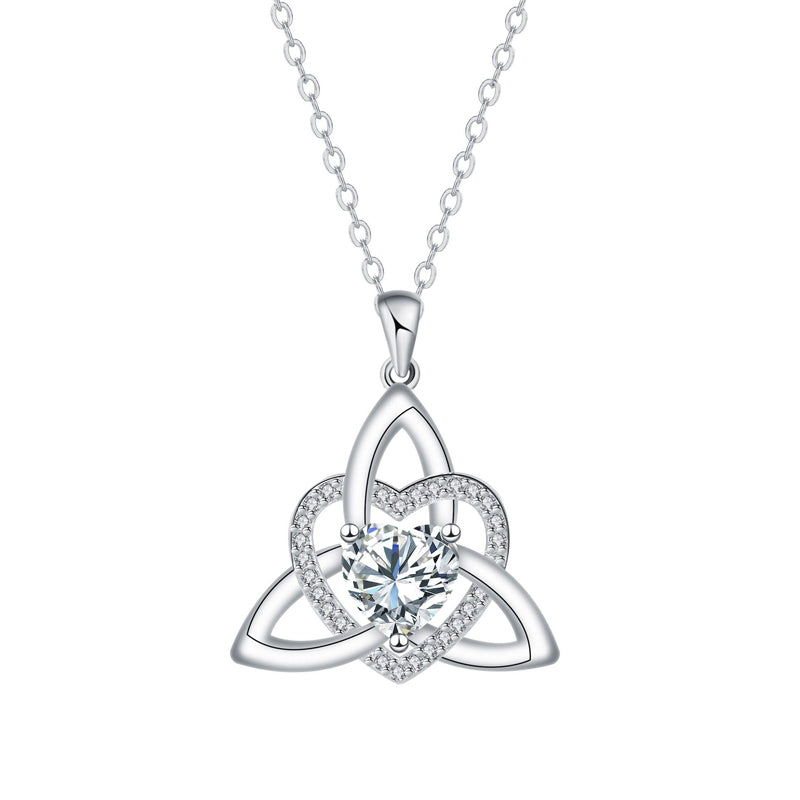 ⏳Spécial à durée limitée⏰Collier avec pendentif en forme de cœur et nœud celtique💎📿