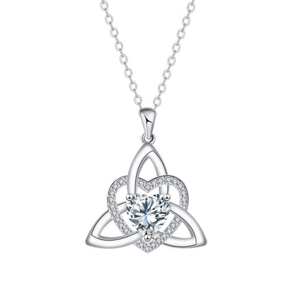 ⏳Spécial à durée limitée⏰Collier avec pendentif en forme de cœur et nœud celtique💎📿