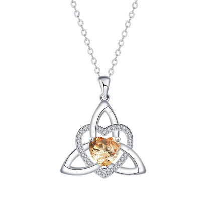 ⏳Spécial à durée limitée⏰Collier avec pendentif en forme de cœur et nœud celtique💎📿