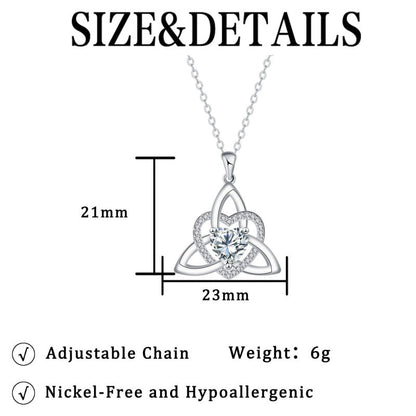 ⏳Spécial à durée limitée⏰Collier avec pendentif en forme de cœur et nœud celtique💎📿