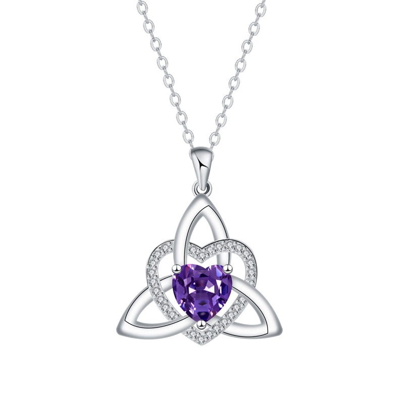 ⏳Spécial à durée limitée⏰Collier avec pendentif en forme de cœur et nœud celtique💎📿