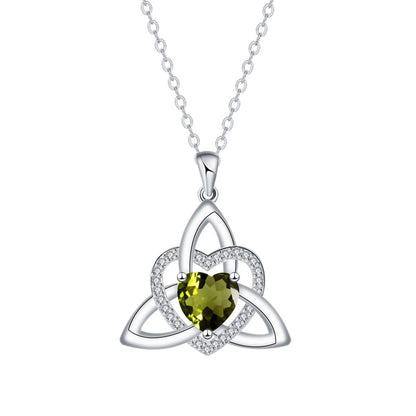 ⏳Spécial à durée limitée⏰Collier avec pendentif en forme de cœur et nœud celtique💎📿