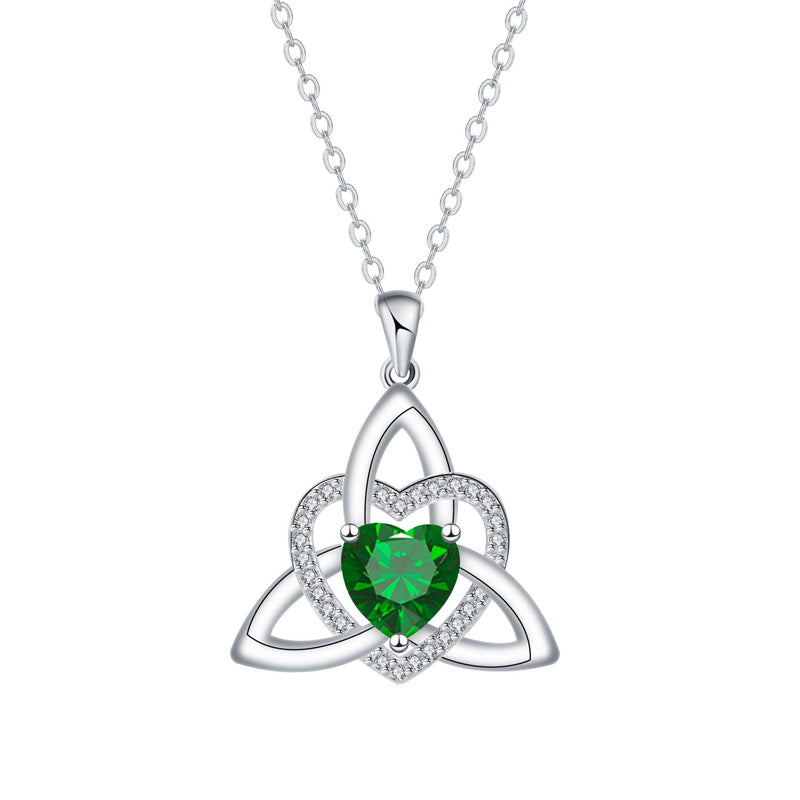 ⏳Spécial à durée limitée⏰Collier avec pendentif en forme de cœur et nœud celtique💎📿