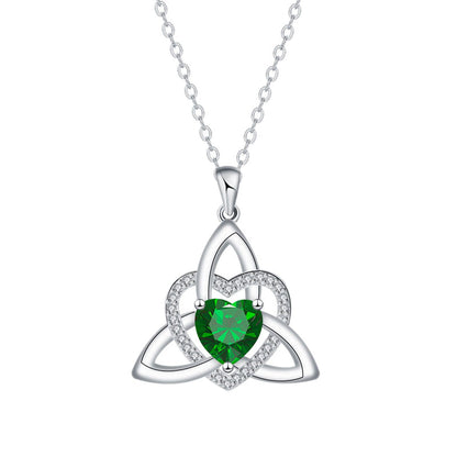 ⏳Spécial à durée limitée⏰Collier avec pendentif en forme de cœur et nœud celtique💎📿
