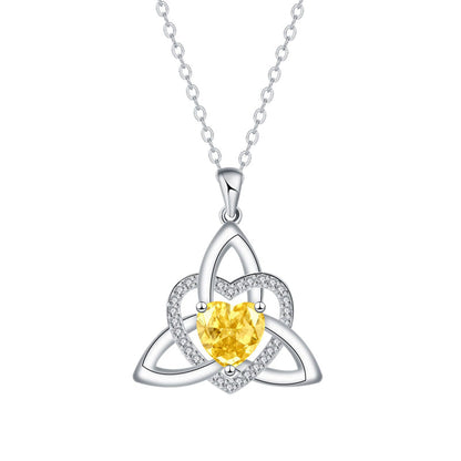 ⏳Spécial à durée limitée⏰Collier avec pendentif en forme de cœur et nœud celtique💎📿