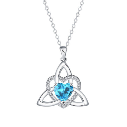 ⏳Spécial à durée limitée⏰Collier avec pendentif en forme de cœur et nœud celtique💎📿