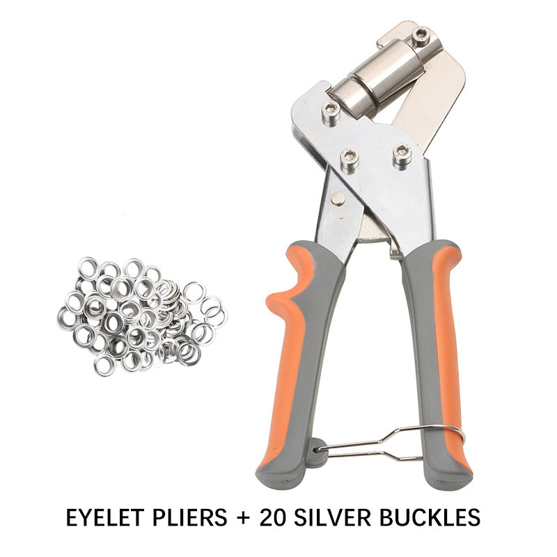 Pinces à œillets pour bâches – 220 mm, Diam. perforation 16/10,5 mm, 0,6 kg — Promo -52%