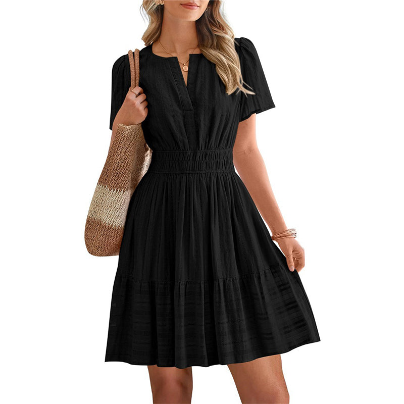 💐 PROMO EXCEPTIONNELLE -50% ! Mini-robe à volants en mousseline – Fluide, aérienne, féminine 🍃💕 【Qualité Premium】