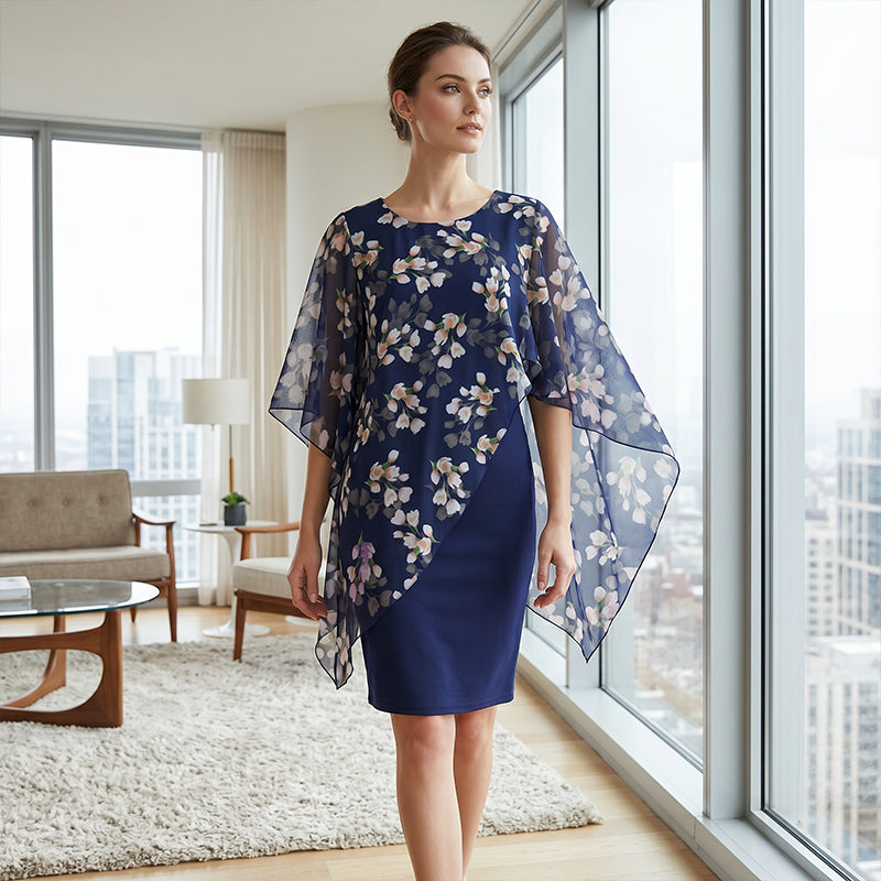 👗 50% DE RÉDUCTION POUR UNE DURÉE LIMITÉE ! ✨ Ensemble robe et boléro fleuri – Élégant et féminin ✨