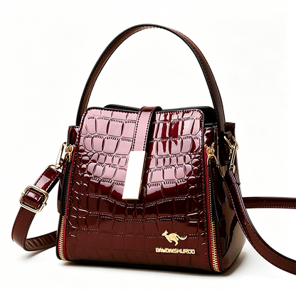 👜 PROMO LIMITÉE 61% DE RÉDUCTION ! ✨ Sac à Main Croco Brillant – Élégant, Structure, Polyvalent 💎