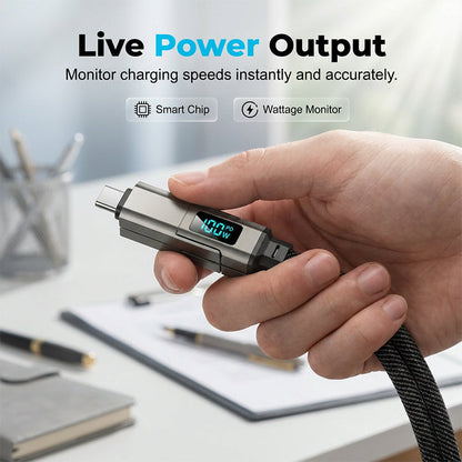 💐50% DE RÉDUCTION ! 🔌 Câble de charge 4 en 1 avec affichage numérique et anneau porte-clés – charge rapide, résistant aux nœuds et compact ⚡🔑【Offre Limitée】