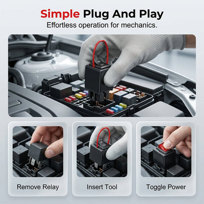 Kit de testeur de relais automobile avec câbles de dérivation – diagnostic rapide et fiable